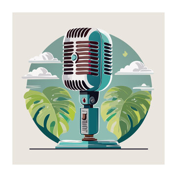 Flat design gear with leaf and sprocket