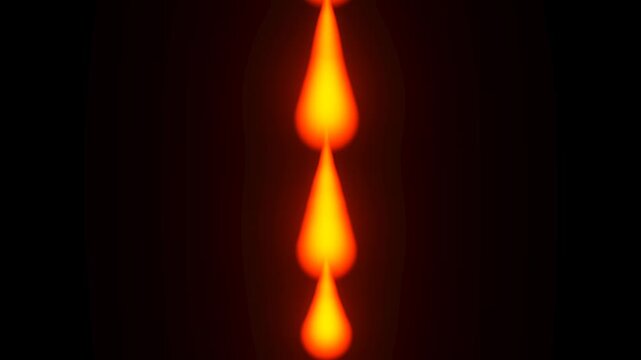 burning candle on black background