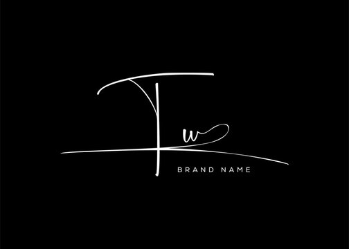 TW letter beauty cursive handwriting logo. vector logo| abstract logo| minimalist logo| brand identity| calligraphy design.