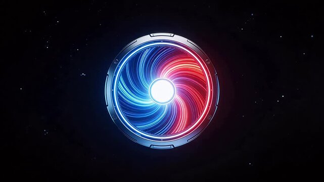 Circular glowing neon design