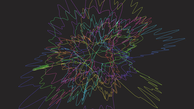 abstract sacred geometry torus knot mandala 3d