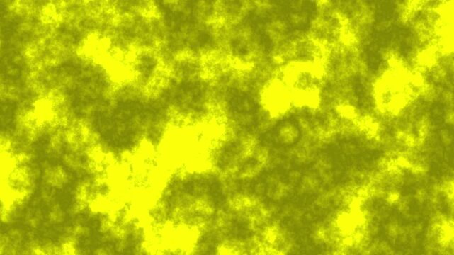 Abstract olive yellow animation background featuring dense volumetric fog, cloudy haze, and smoky texture that moves softly across the frame.