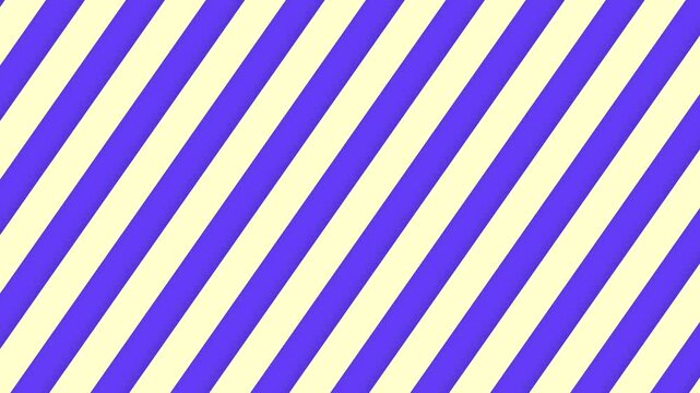 Abstract background with diagonal purple and light yellow stripes pattern, animated pattern, seamless looped background