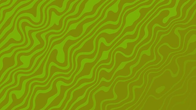 Diagonal Wavy Contour Pattern on Olive Abstract Motion Background