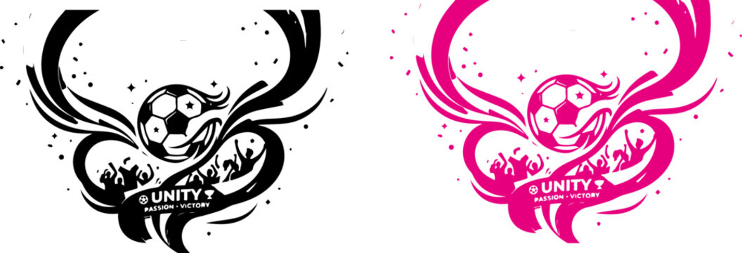Soccer team logo with unity theme