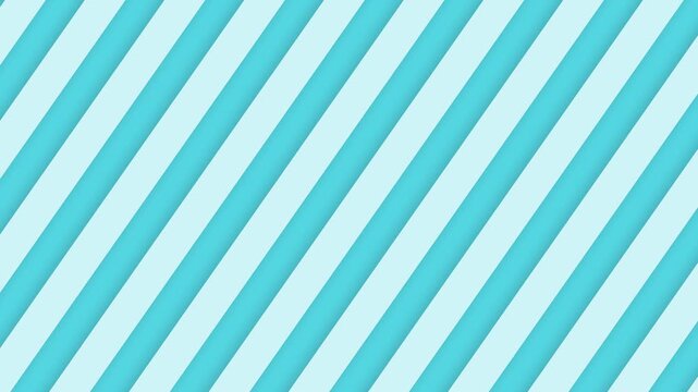 Abstract background with diagonal blue and light blue stripes, animated pattern, seamless looped background