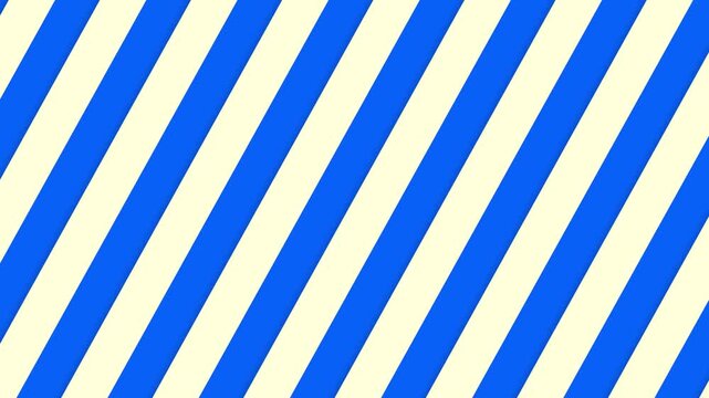 Abstract background with diagonal blue and beige stripes, animated pattern, seamless looped background