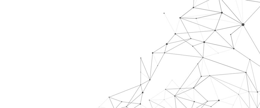 Vector digital futuristic technological with global connection with global lines and dots abstract background