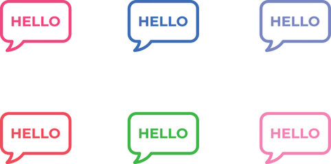 Colorful hello speech bubbles © TOWN