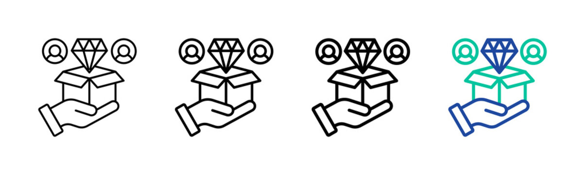 Value Proposition Icon Collection Different Style Outline