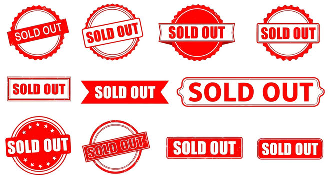 Sold Out Stamp Labels Collection.