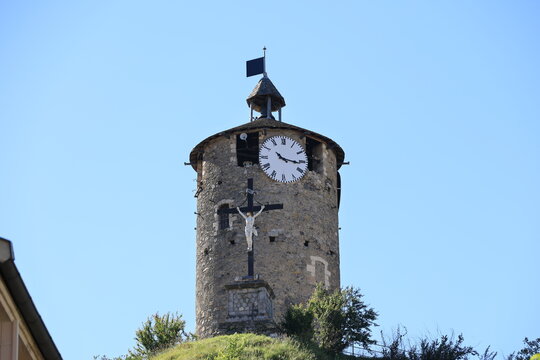 The Castella Tower in Tarascon-sur-Ariege, France  
