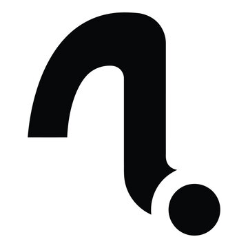 Large black music eighth note symbol on white background icon
