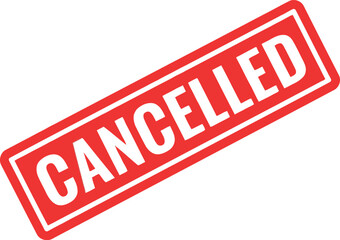 Red Cancelled Stamp Sign on White Background © Your Vectors