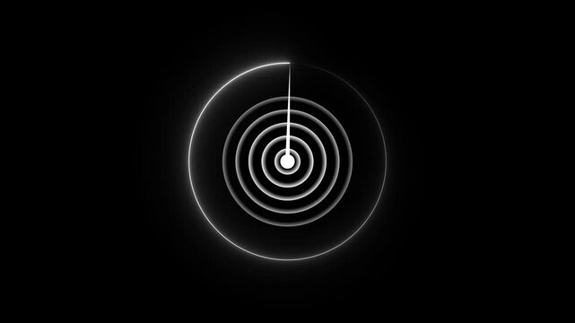 White Neon Ship radar and plane radar screen location search animation radar. Enemy radar hub. motion graphic of ship radar concept. 4k video
