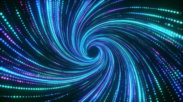Abstract Digital Data Network with Particle Motion