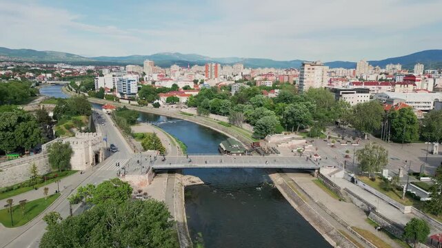 Aerial view of nis cityscape serbia