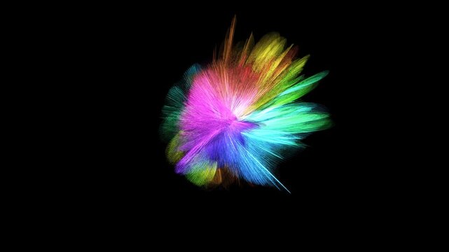abstract woven fiber tapestry 3d