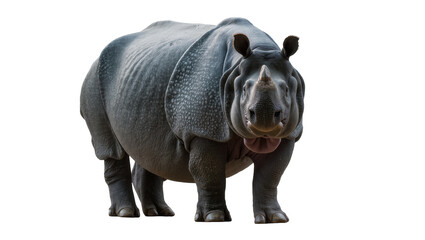 Indian rhinoceros with thick gray skin and one horn © Otillie