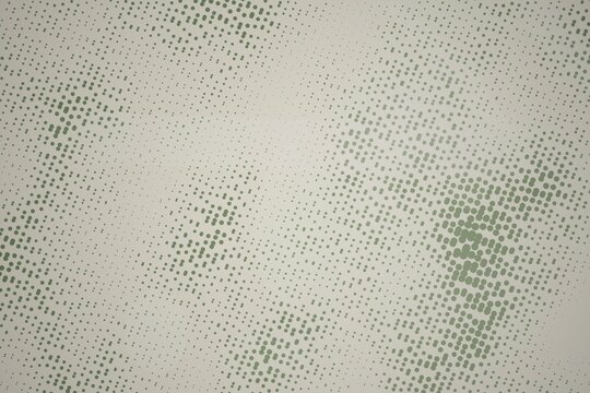 Green geometric dot pattern on white background