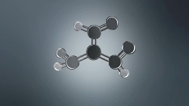 3D Animation Of A Chemical Structure Representing A Generic Antibiotic Molecule In A Soft Gradient Background