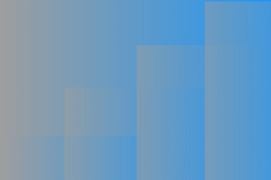 Abstract blue gradient background with corporate business growth bar chart concept. Minimalist geometric backdrop with transparent vertical rectangles and copy space.