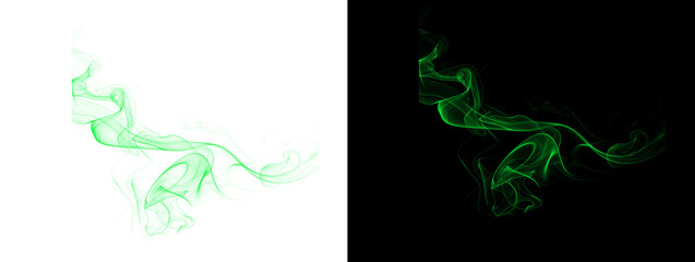 Elegant Curving Green Smoke Abstract Swirl" © Raheem
