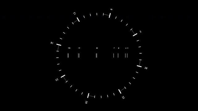 Futuristic flight-style altimeter HUD overlay with rotating telemetry scale and altitude readings. Great for aerospace displays, drone flight feeds, and technical gaming simulators.
