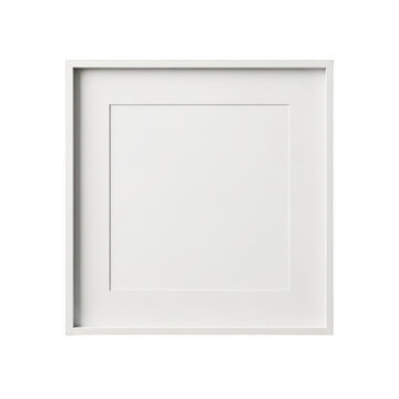 Plain white folder with upright flap on a table isolated on transparent background
