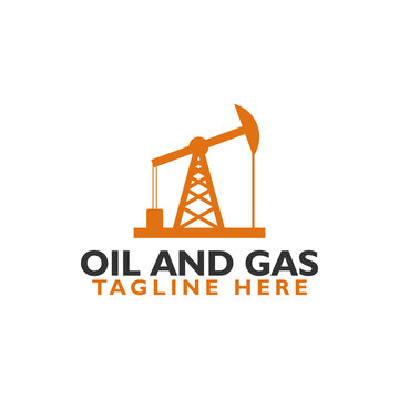 Oil and gas logo icon isolated on white background