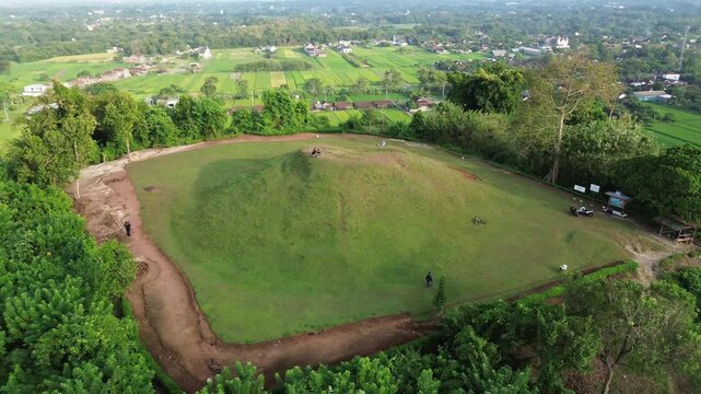 Aerial View of the Green Candi Abang Historical Site in Yogyakarta V1 (1)