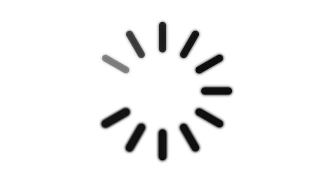 black glow loading spinner with fading dots on black progress .animated circle loading gif video icon animation