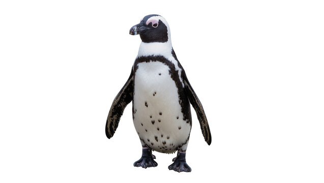 African Penguin with Black and White Plumage Standing