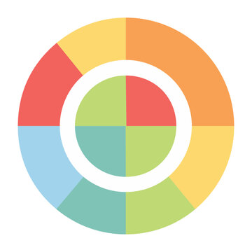 Flat color wheel vector design