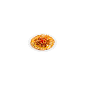 Indonesian kerak telor Betawi omelette isolated on transparent background