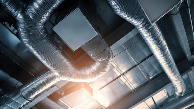 During building system testing and maintenance inspection, there were smoke leaks from ceiling air ducts due to HVAC ventilation and smoke.