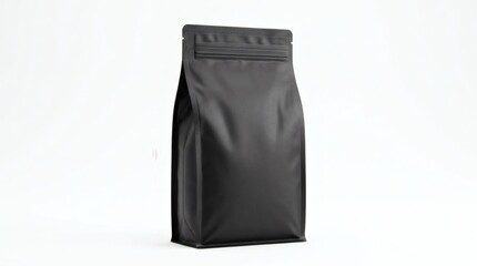 Fototapeta premium Black Stand-Up Pouch Packaging Isolated on White Background
