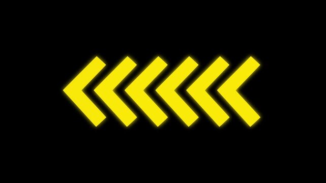 arrow extending video animation on black background