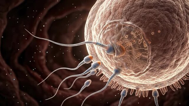 Genesis life commence: human reproduce, journey internal, sperm navigate, fertilize process, embryo develop, female system, begin existence, cellular union, create organism, early stage.