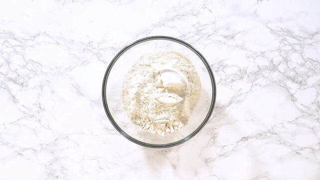 Overhead Display of Baking Ingredients