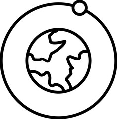 Orbit Icon, Planet Orbit Icon, Space Trajectory Symbol © Umar