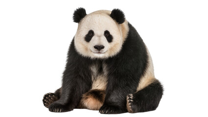 Giant panda sitting with black and white fur © Peregrine