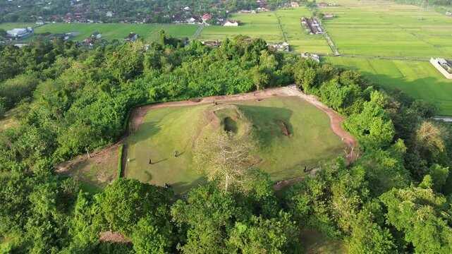 Aerial View of the Green Candi Abang Historical Site in Yogyakarta V2 (2)