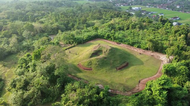 Aerial View of the Green Candi Abang Historical Site in Yogyakarta V2 (1)
