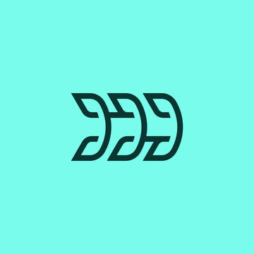 Letter DD Monogram minimalist logo