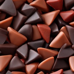 Fototapeta premium Seamless Texture of Assorted Triangular Milk and Dark Chocolate Pieces