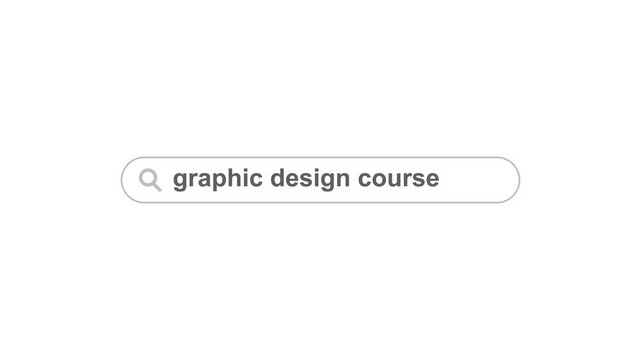Graphic Design Course Search Animation with Creative Learning and Digital Skills