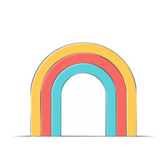 Fototapeta premium Colorful rainbow arch vector design