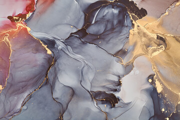 Abstract clouds. Modern futuristic pattern marble translucent colors texture.. Multicolor dynamic background mixing liquid paints art. © CHREMOS