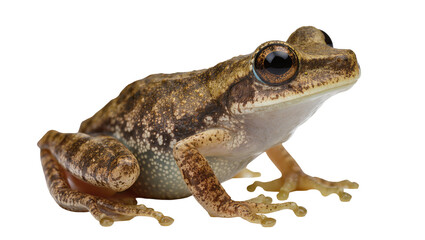 Obraz premium Brown spotted tree frog with large eyes